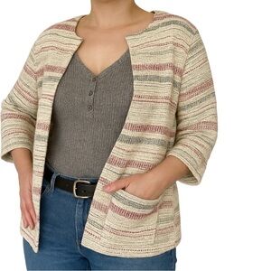 Bobeau- S/P 3/4 sleeve with pockets